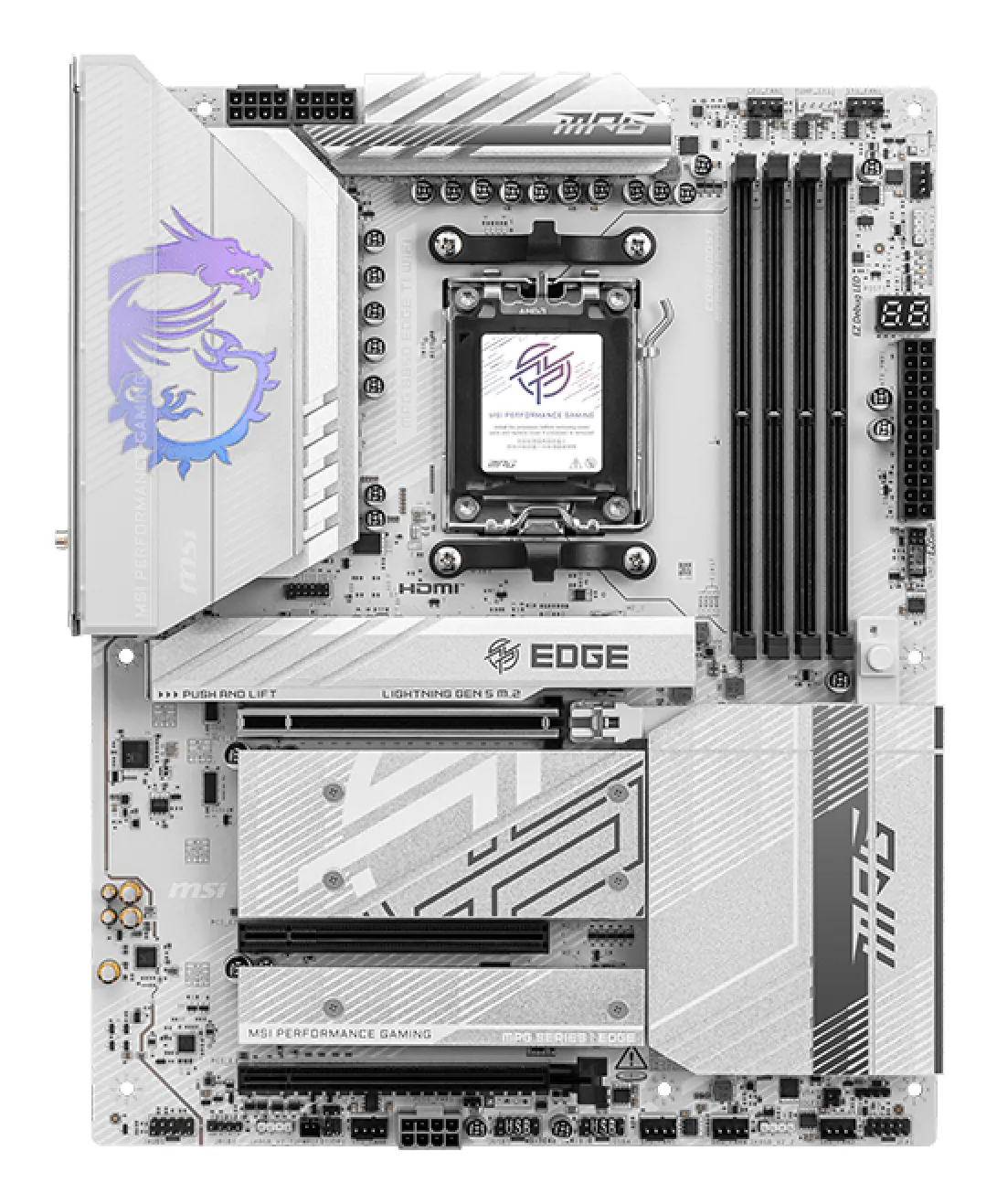 MSI MPG B850 EDGE TI WIFI Motherboard AMD B850 Sockel AM5 ATX – Bild 2