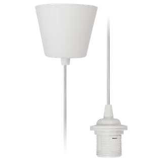 Lampenaufhängung McShine, E27 Fassung, weiß, 230V, 1,2m Kabel, Textilkabel Lampenaufhängung McShine, E27 Fassung, weiß, 230V, 1,2m Kabel, Textilkabel