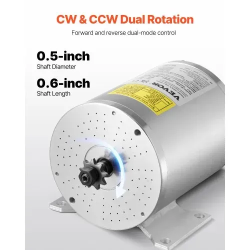 VEVOR 2000 W elektrischer bürstenloser Gleichstrommotor-Bausatz – 48 V 4300 U/min Elektromotor mit verbessertem Drehzahlregler und Gasgriff-Bausatz für Go Karts E-Bike Motorrad Roller DIY – Bild 2