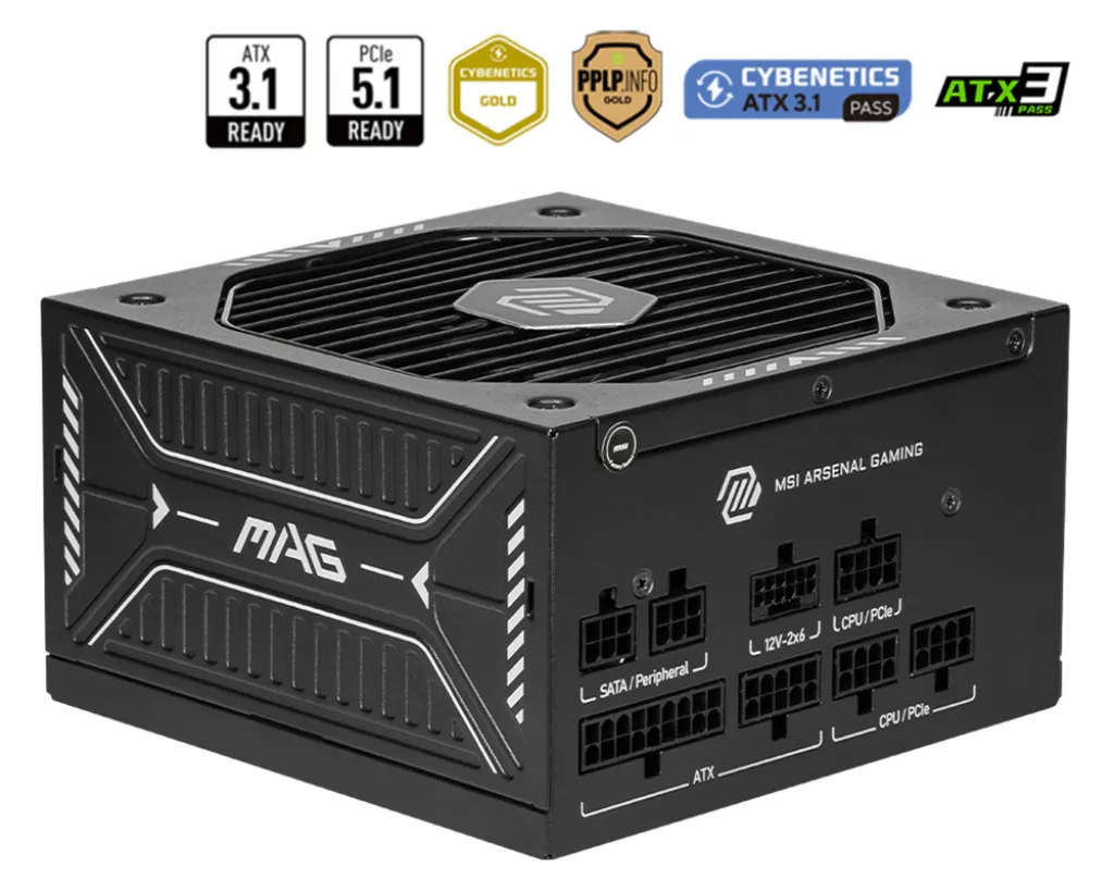 MSI MAG A750GLS PCIE5 Netzteil 750 W 24-pin ATX ATX Schwarz MSI MAG A750GLS PCIE5 Netzteil 750 W 24-pin ATX ATX Schwarz