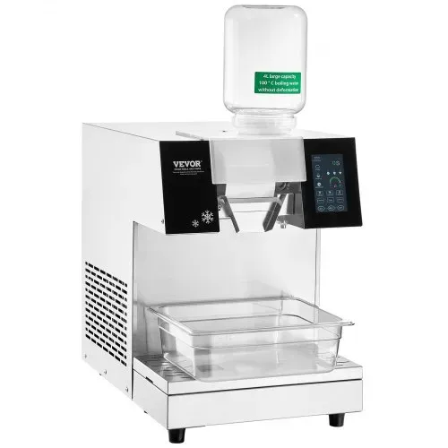 VEVOR Kommerzielle Schneeflocken-Eismaschine Schneeeisbereiter, 230 kg / 24 h Schneeflocken-Eismaschine, Edelstahl-Eisrasierer, elektrischer Schneekegel-Maker mit Luftkühlsystem & Touch-LCD – Bild 9