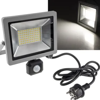 LED-Fluter SlimLine „CTF-SLT50 PIR“ 50W, IP44, 5220lm, 4000K, Bewegungsmelde LED-Fluter SlimLine „CTF-SLT50 PIR“ 50W, IP44, 5220lm, 4000K, Bewegungsmelde