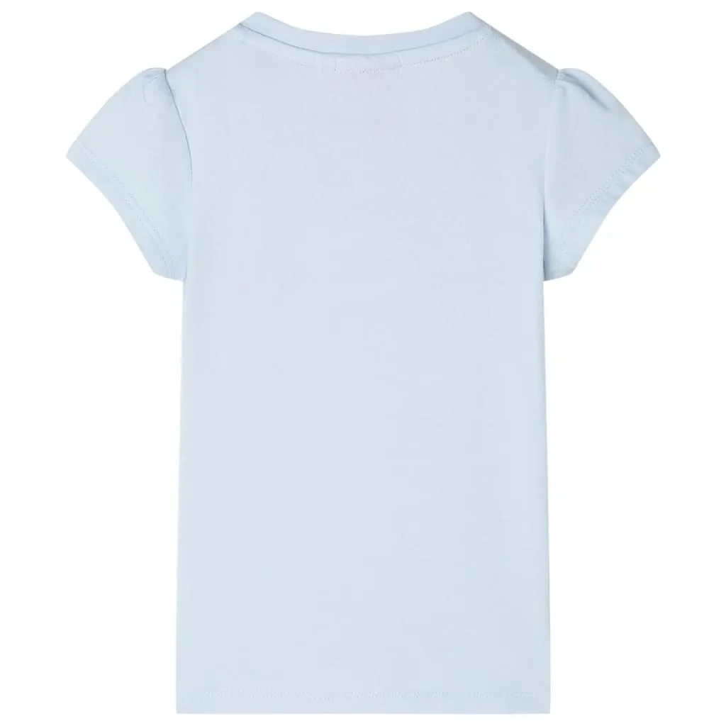 vidaXL Kinder-T-Shirt Hellblau 104 – Bild 2