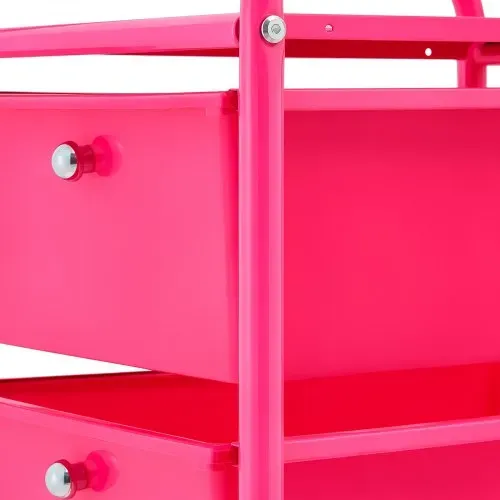 VEVOR Rollwagen mit 4 Schubladen Schubladenwagen 330x390x815mm Rosenrot, Metallgestell, Ablagefläche, Handgriffe, Lenkrolle mit 2 Bremsen, Mobiler Aufbewahrungswagen für Büro Werkstatt Klassenzimmer – Bild 10