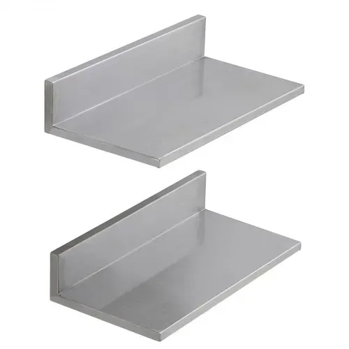 VEVOR Gewürzregal Wandregal 2-teilig, Hängendes Küchenregal 406 x 218 x 85 mm, Schweberegal Edelstahl 20 kg Belastbar, Regalbrett Wandboard Gewürzregal Geeignet für Küchen, Restaurants, Hotels usw. – Bild 10