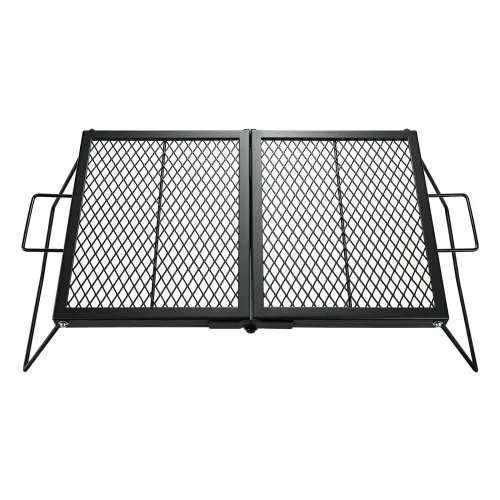 VEVOR Klappbarer Grillrost für Lagerfeuer 758 x 383 x 235 mm Campinggrill, Tragbarer Tischgrill aus Kohlenstoffstahl mit Beinen und Griff, Grillgitter für Offenes Grillen im Freien, Camping und Garten – Bild 10