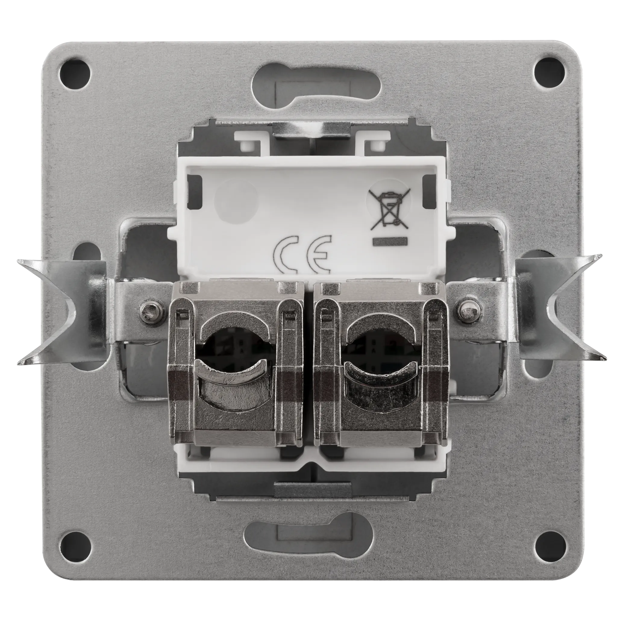 Netzwerk-Dose McPower ''Shallow'' CAT6A, UP, anthrazit, vollgeschirmt – Bild 2
