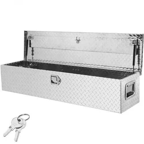 VEVOR 1219 x 381 x 381 mm Werkzeugkasten für Lkw-Ladefläche, Abschließbar 177 L Truckbox Werkzeugbox Aufbewahrungs-Werkzeugkasten, 50 kg Tragfähigkeit Werkzeugkiste Organizer für Wohnmobil, PKW usw. VEVOR 1219 x 381 x 381 mm Werkzeugkasten für Lkw-Ladefläche, Abschließbar 177 L Truckbox Werkzeugbox Aufbewahrungs-Werkzeugkasten, 50 kg Tragfähigkeit Werkzeugkiste Organizer für Wohnmobil, PKW usw.