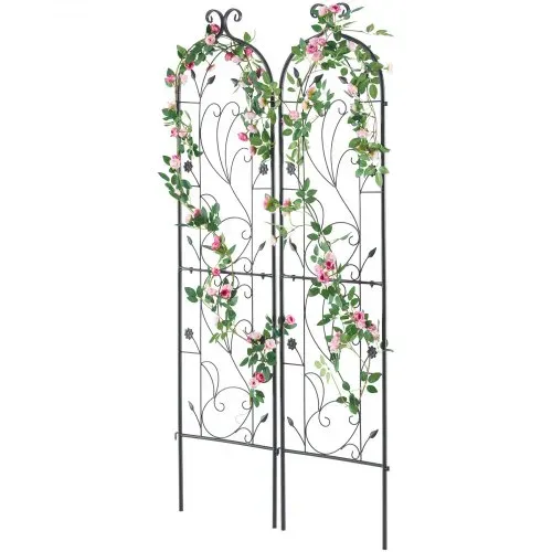 VEVOR Rankhilfe, 38x152 cm, 2er-Set rostfreies Metallspalier für Gartenblumen, Rankgitter, Kletterhilfe, Pflanzengitter für Rosen, Gurkenstütze, dekoratives Clematis-Spalier für Innenhöfe und Rasen – Bild 9
