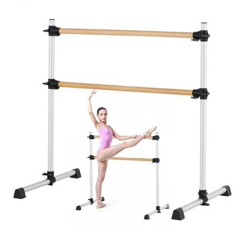 VEVOR Ballettstange Tanzstange freistehende Doppelstange, höhenverstellbare (170-1165 mm) Stretchstange aus Holz für Ballettübung, Gleichgewichtstraining, Entspannungsübungen, Fitnessstudio VEVOR Ballettstange Tanzstange freistehende Doppelstange, höhenverstellbare (170-1165 mm) Stretchstange aus Holz für Ballettübung, Gleichgewichtstraining, Entspannungsübungen, Fitnessstudio