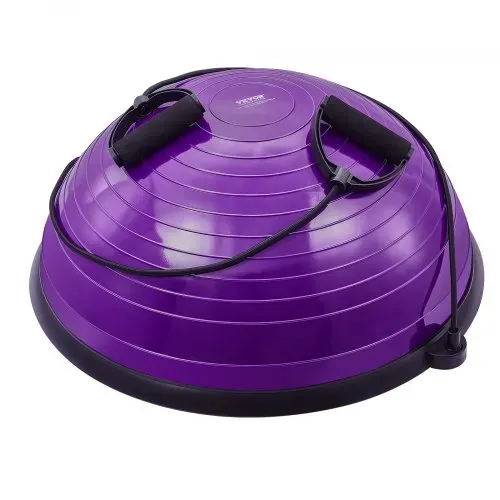 VEVOR Halb-Gymnastikball-Trainer, 23 Zoll Balance-Ball-Trainer, 660 lbs Stabilitätsball, Yoga-Ball mit Widerstandsbändern und Fußpumpe, Kraft-Fitnessball für das Heim-Fitnessstudio, Ganzkörpertraining – Bild 9