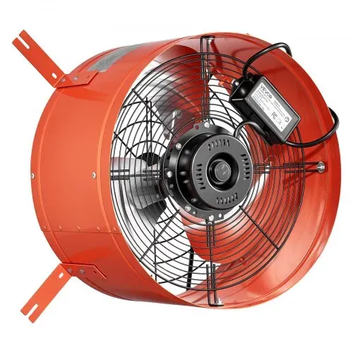 VEVOR Giebellüfter 40,6cm Dachbodenlüfter mit 4995,1m³/h Luftstrom Orange, Kühlung & Luftzirkulation für Dachboden Werkstatt & Lager, Kohlenstoffstahlgehäuse, mit Thermostat Netzkabel & Steuerkabel – Bild 10