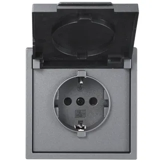 Schutzkontakt-Steckdose McPower “Shallow“ 250V/16A, UP, IP44, Steckanschluss Schutzkontakt-Steckdose McPower “Shallow“ 250V/16A, UP, IP44, Steckanschluss