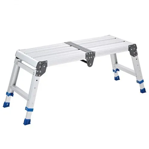 VEVOR Arbeitsplattform 851x305mm, Klappbare Arbeitsbühne aus Alu mit 226,8kg Tragkraft, 360-508mm Höhenverstellbare Laufbühne mit Sicherheitsverriegelung, Tragbare Stufenleiter für Haus Werkstatt – Bild 9