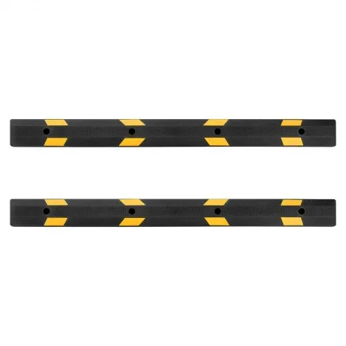 VEVOR Parkstopper Radstopper 2 Stk. 184 x 16 x 11 cm Einparkhilfe Parkbegrenzung mit Reflektorstreifen, Parkplatzsperre aus Gummi für Autos Lieferwagen Lkw, Radführungsblock, Parkplatzbegrenzung – Bild 10