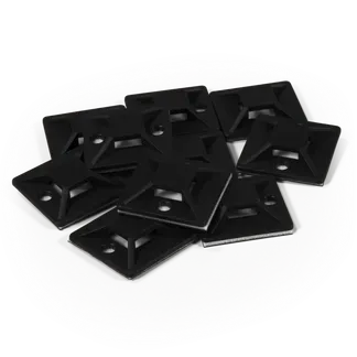 Kabelsockel McPower für Kabelbinder 30x30mm, schwarz, selbstklebend, 10er-Pack Kabelsockel McPower für Kabelbinder 30x30mm, schwarz, selbstklebend, 10er-Pack