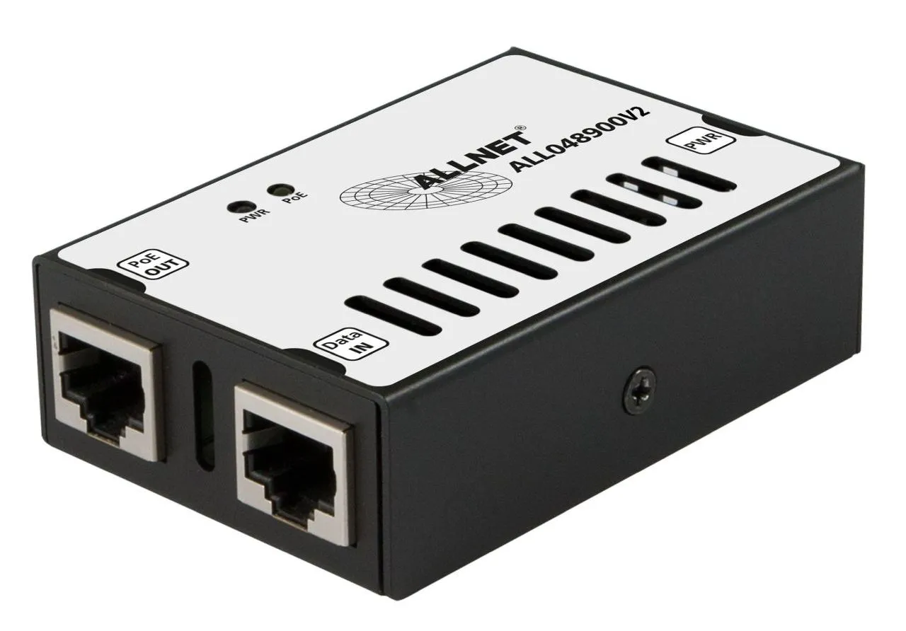 ALLNET PoE Injektor Gigabit / PoE & PoE+ & PoE & LT PoE (15,4W/30W/60W/90W) / Metallgehäuse / "ALL048900v2" – Bild 2