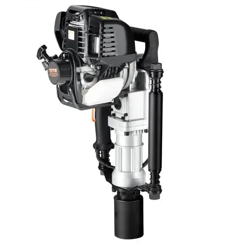 VEVOR 37,77 ccm Benzinbetriebener T-Pfostenrammer, 4-Takt-Zaunpfahlramme mit Benzinmotor, mit 2 Pfosten-Rammköpfen (55/70 mm), tragbarer 1000-W-Pfostenramme für Bauernhöfe, Ranchzäune, Straßenverbesserungen – Bild 8