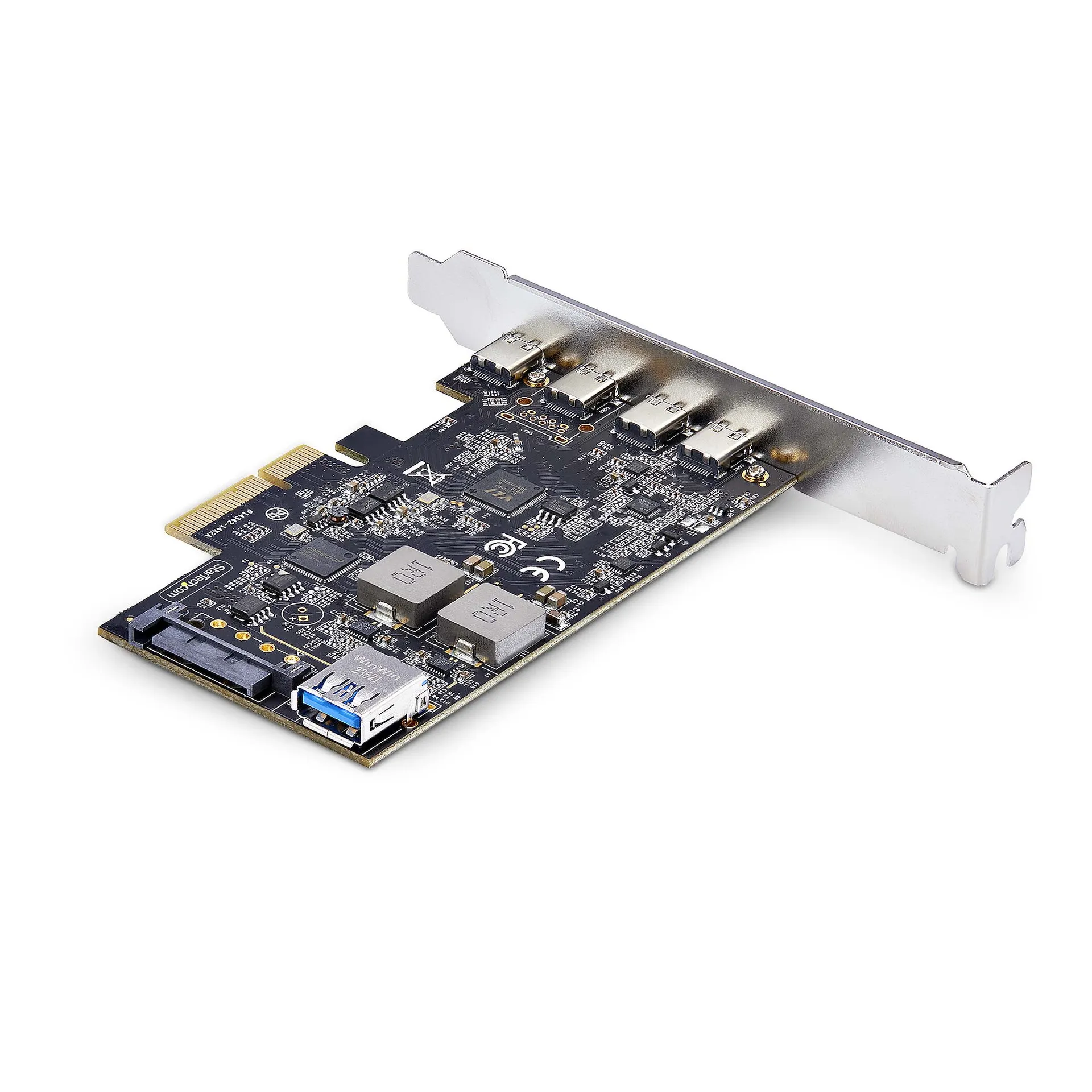 StarTech.com 5-Port USB-C PCIe Karte, USB 3.2 Typ C 10 Gbit, PCI Express USB C Erweiterungskarte mit 4x USB-C und 1x USB-A Intern, Windows/macOS/Linux – Bild 2