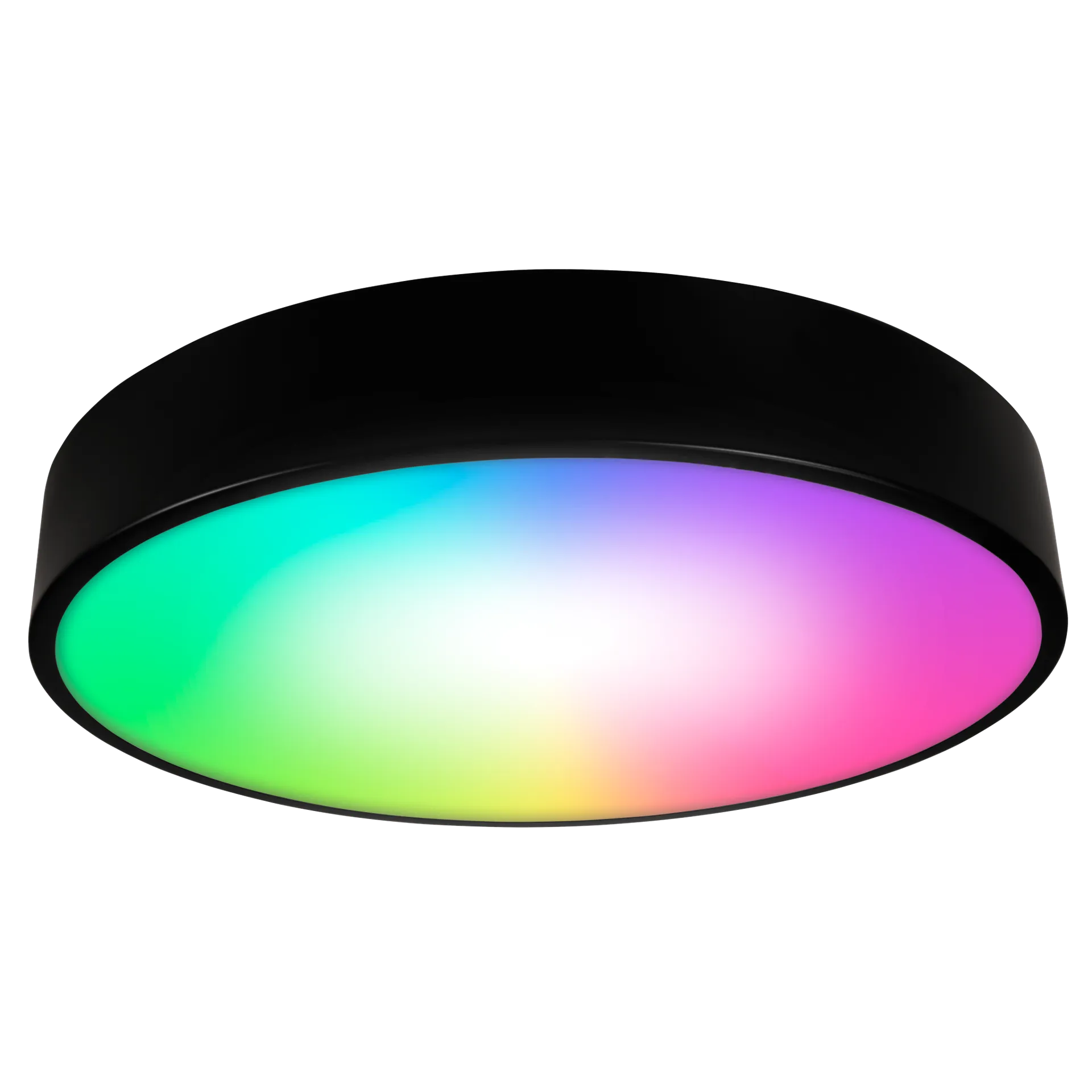 Wifi LED-Deckenleuchte McShine 35W, 4.450lm, Ø40cm, CCT+RGB, schwarz Wifi LED-Deckenleuchte McShine 35W, 4.450lm, Ø40cm, CCT+RGB, schwarz