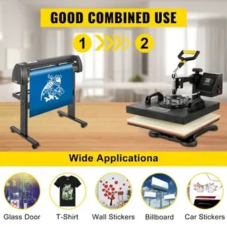 VEVOR 5 In 1 Hitzepresse 711,2 mm Vinyl Schneideplotter Schrittmotor 38x38cm VEVOR 5 In 1 Hitzepresse 711,2 mm Vinyl Schneideplotter Schrittmotor 38x38cm