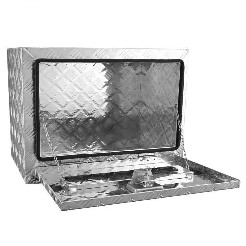 VEVOR Unterboden-Lkw-Box, 610 x 335 x 405 mm Pickup-Aufbewahrungsbox, Aluminium-Werkzeugkasten mit Schloss & Schlüsseln, Wasserdichte Anhänger-Werkzeugkiste für Lkw, Transporter, Anhänger usw. – Bild 10