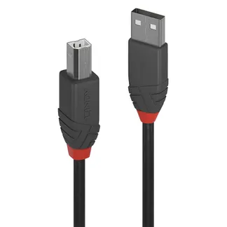 Lindy 36671 USB Kabel USB 2.0 0,5 m USB A USB B Schwarz, Grau Lindy 36671 USB Kabel USB 2.0 0,5 m USB A USB B Schwarz, Grau