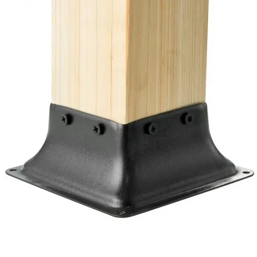 VEVOR 4er-Set Aufschraubhülse 153 x 153 x 62 mm Pfostenträger Kohlenstoffstahl Pfostenschuh Pfosten Pfostenunterlage Bodenhülse Stützenfuß Ideal für Verandageländern, Pergolen und Säulen – Bild 9