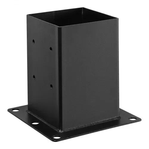VEVOR Aufschraubhülse, 4 Stück, Pfostenträger Innenmaß 142x142 mm für 139,7x139,7mm Pfosten, Bodenhülse aus Karbonstahl, Ideal für Pavillon-Terrassengeländer-Stützdeck-Grundplatte, schwarz – Bild 10