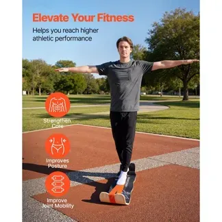 VEVOR Balance Board für Erwachsene (107 cm), Wackelbrett bis 200 kg Belastbar, Gebogenes Balance-Trainingsgerät mit Gurt für Core-Workouts Stehpultübungen Heim-Fitnessstudio Yoga, Orange Schwarz VEVOR Balance Board für Erwachsene (107 cm), Wackelbrett bis 200 kg Belastbar, Gebogenes Balance-Trainingsgerät mit Gurt für Core-Workouts Stehpultübungen Heim-Fitnessstudio Yoga, Orange Schwarz