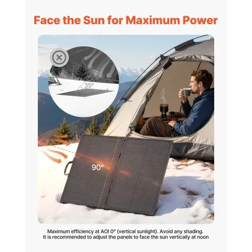 VEVOR Faltbares Solarpanel 100 W, 16BB N-Typ Tragbares Monokristallines Solarmodul mit Rahmen, 24% Wirkungsgrad, IP67, Ladegerät mit 30A PWM-Controller & MC4-Ausgang für Camping, Wandern – Bild 7