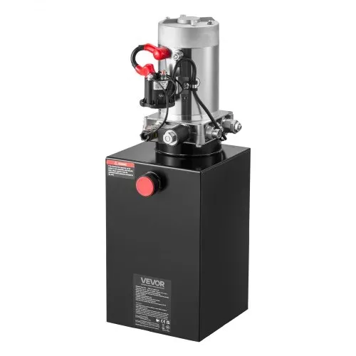 VEVOR 10 Qt Hydraulikaggregat einfachwirkende Kippanhängerpumpe, maximaler Öffnungsdruck 22 MPa und Fördermenge 3,4 L/min, 12 V DC Hydraulikpumpe mit Metallbehälter für Kippanhänger Schwarz – Bild 9