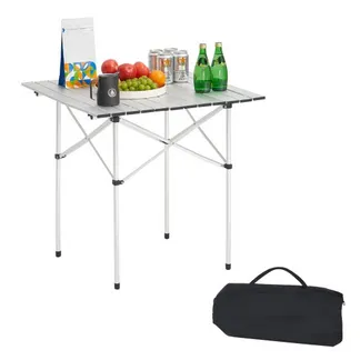 VEVOR Klapptisch Buffettisch tragbarer Allzwecktisch 70 cm, quadratischer Aluminiumtisch (für 2-4 Personen) mit Tragetasche, Gartentisch Campingtisch für Partys Picknick Camping Grillen BBQ, Silber VEVOR Klapptisch Buffettisch tragbarer Allzwecktisch 70 cm, quadratischer Aluminiumtisch (für 2-4 Personen) mit Tragetasche, Gartentisch Campingtisch für Partys Picknick Camping Grillen BBQ, Silber