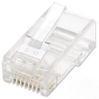 Intellinet 100er-Pack Cat6 RJ45-Modularstecker, UTP, 2-Punkt-Aderkontaktierung, für Litzendraht, 100 Stecker pro Becher Intellinet 100er-Pack Cat6 RJ45-Modularstecker, UTP, 2-Punkt-Aderkontaktierung, für Litzendraht, 100 Stecker pro Becher