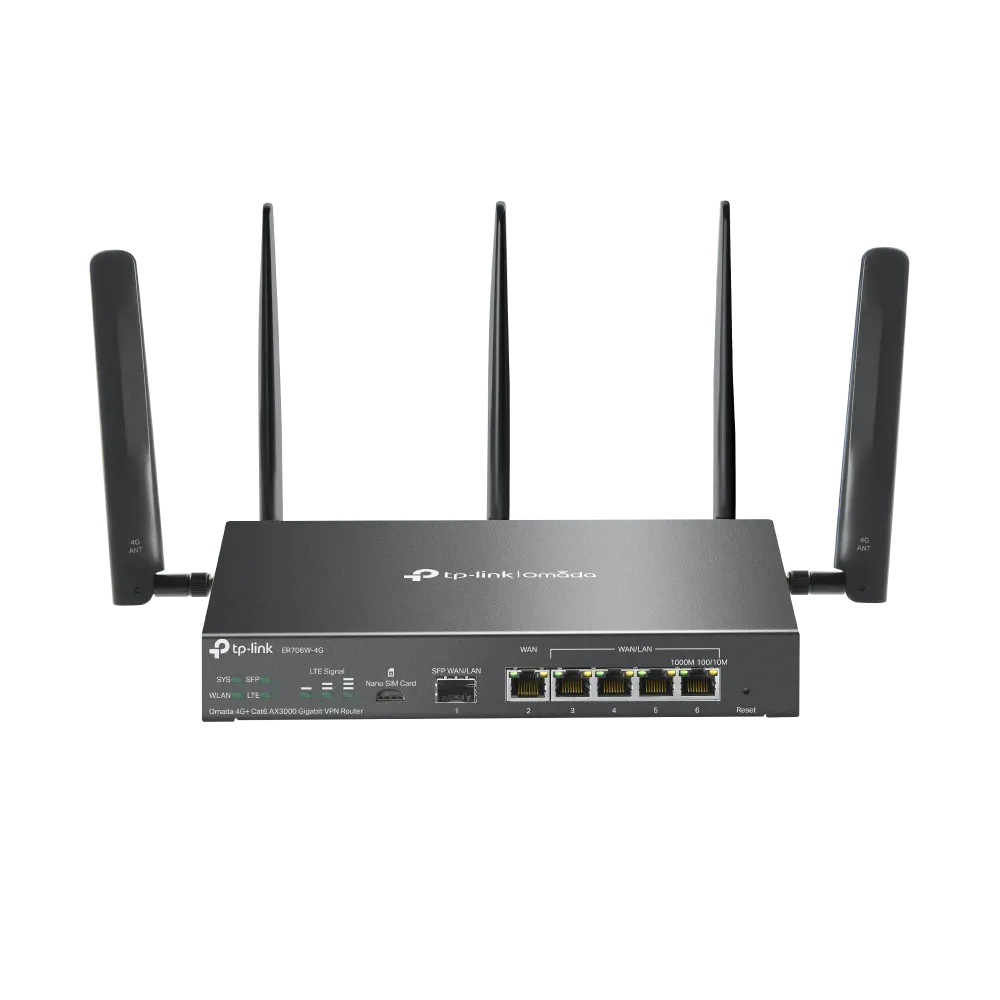 Omada by tp-link ER706W-4G – Omada AX3000 Gigabit VPN Router Omada by tp-link ER706W-4G – Omada AX3000 Gigabit VPN Router