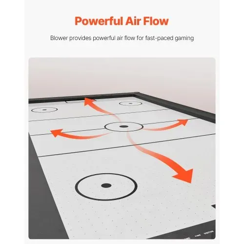 VEVOR Air Hockey Tisch (214 cm) mit 2 Pushern & 2 Pucks & elektronischem Punktezähler & X-förmigen Beinen, luftbetriebener Hockey-Spieltisch für Familienspielzimmer Partys Familientreffen Büro – Bild 2