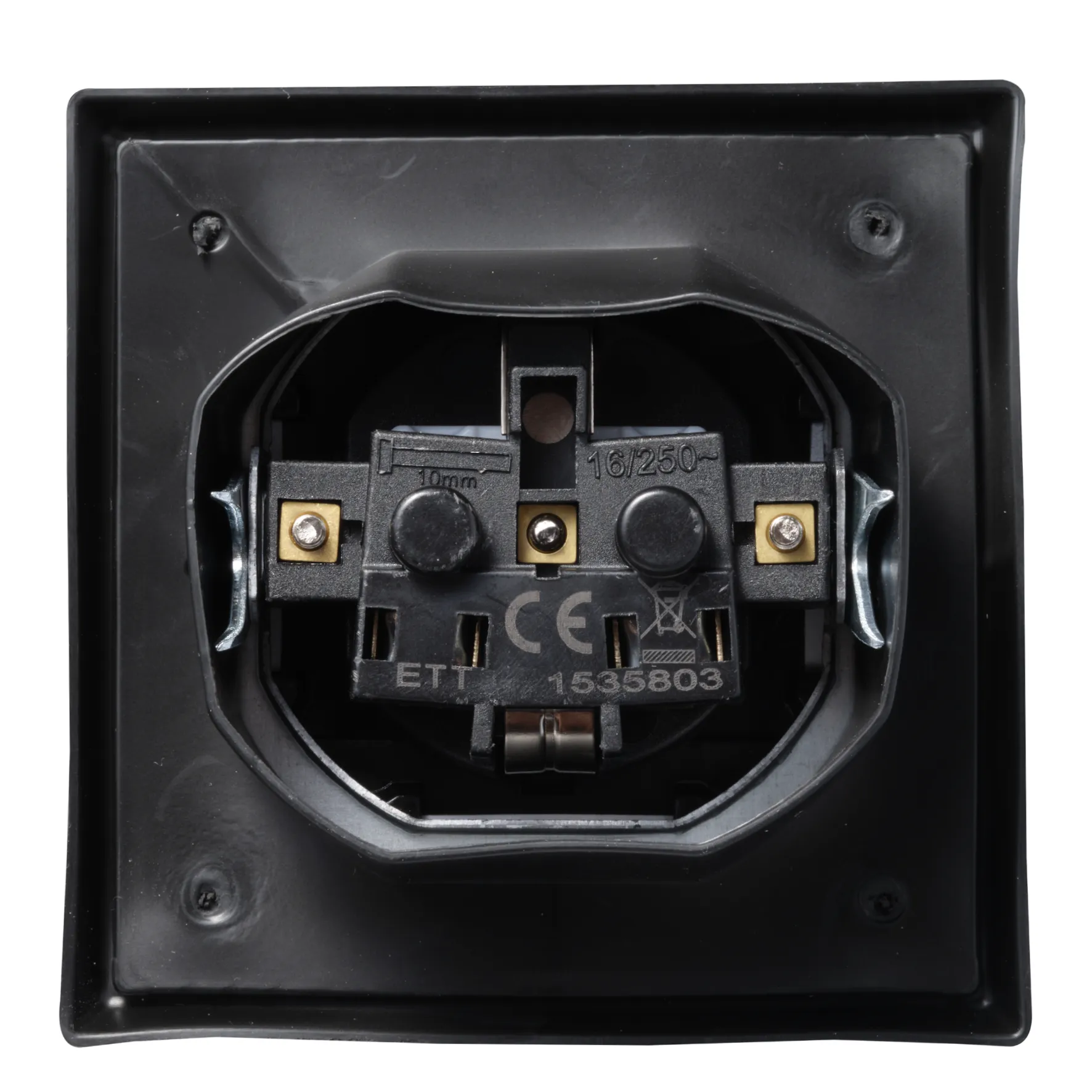 Schutzkontakt-Steckdose McPower ''Flair'', 250V~/16A, UP, IP44, matt schwarz – Bild 2