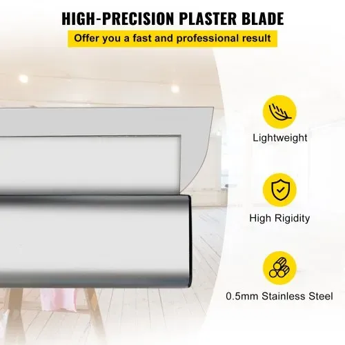 VEVOR Trockenbau Skimming Blade, 101,6 cm Smoothing Knock-Down Knife, Stainless Steel Putty Knife Finishing Tool, High-Impact End Caps for Sheetrock Drywall Gyprock Wall-Board Plasterboard – Bild 2