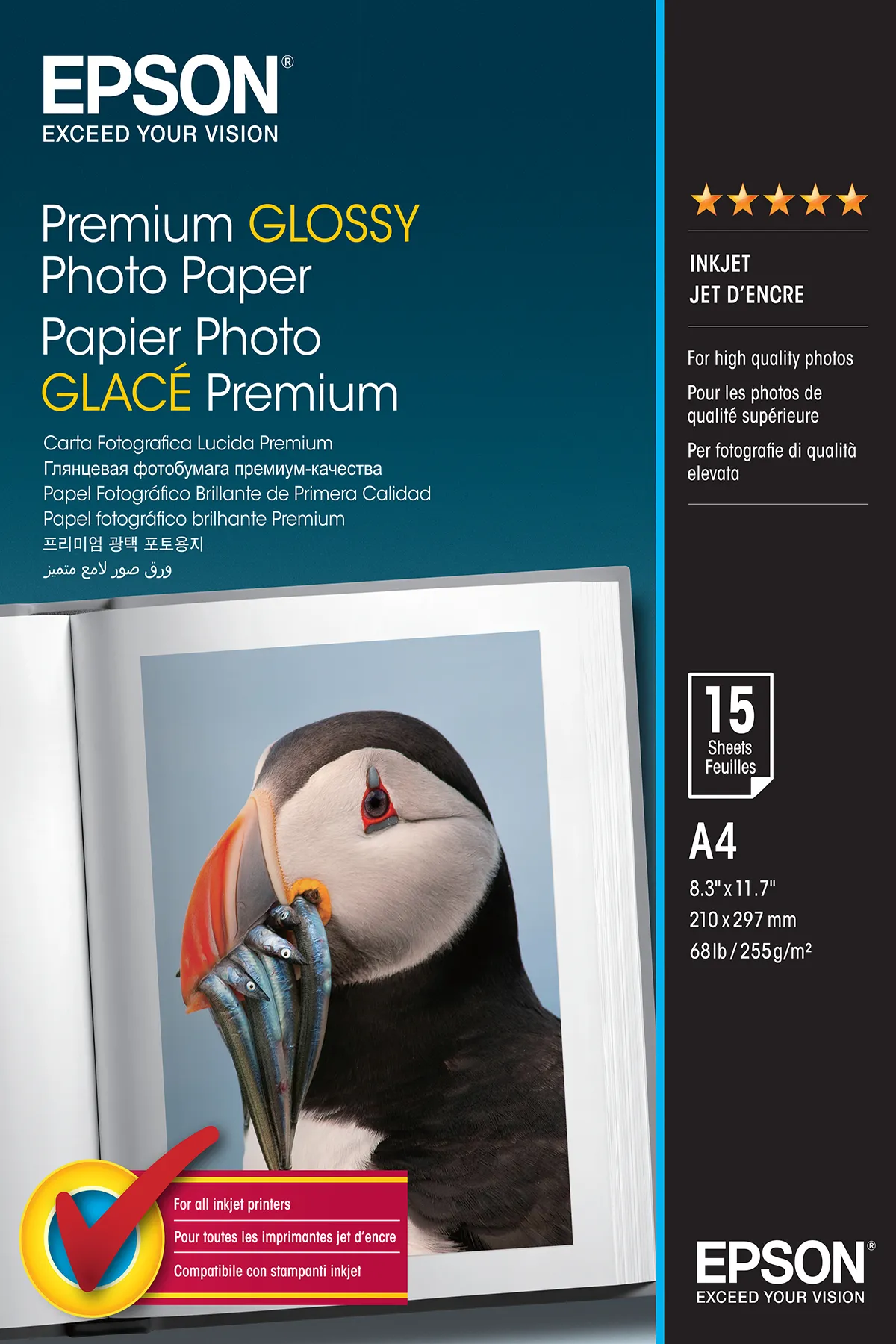 Epson Premium Glossy Photo Paper – A4 – 15 Blätter Epson Premium Glossy Photo Paper – A4 – 15 Blätter