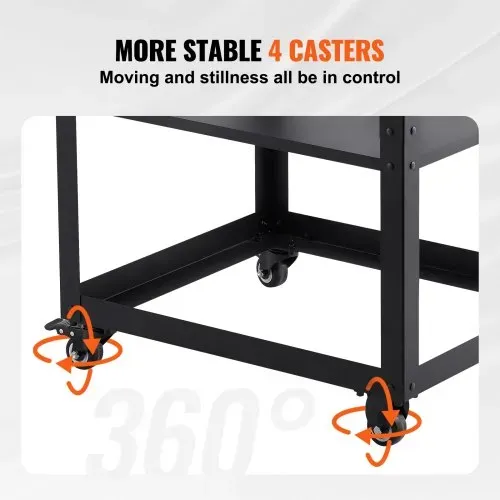VEVOR Maschinenständer Dickenhobel 70,3×60,3×90cm Untergestell Dickenhobelmaschine Stahl & MDF Max. Belastbarkeit 45kg Maschinentisch höhenverstellbar Kompitable mit meisten Hobelmaschinen Sägen – Bild 3