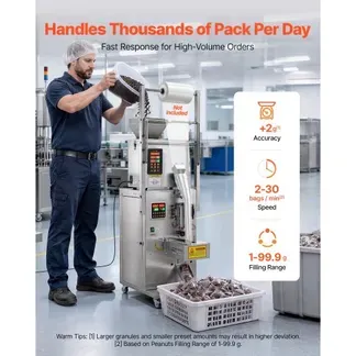 VEVOR Pulververpackungsfüllmaschine Vollautomatische Abfüllmaschine 1-99,9g, Intelligentes Wiegen Abfüllen & Abpacken, Edelstahl, Bodenaufstellung, Ideal für Nüsse Samen Kaffeebohnen Getreide Gewürze VEVOR Pulververpackungsfüllmaschine Vollautomatische Abfüllmaschine 1-99,9g, Intelligentes Wiegen Abfüllen & Abpacken, Edelstahl, Bodenaufstellung, Ideal für Nüsse Samen Kaffeebohnen Getreide Gewürze
