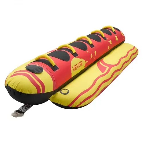 VEVOR Towable Funtube für 5 Personen, Aufblasbares Wasser Tube bis 385 kg Belastung, 5-Sitzer Schlauchboot mit Robustem Nylon-Überzug, Gepolsterten Haltegriffen & Sicherheitsventil, Wassersport-Spaß – Bild 10