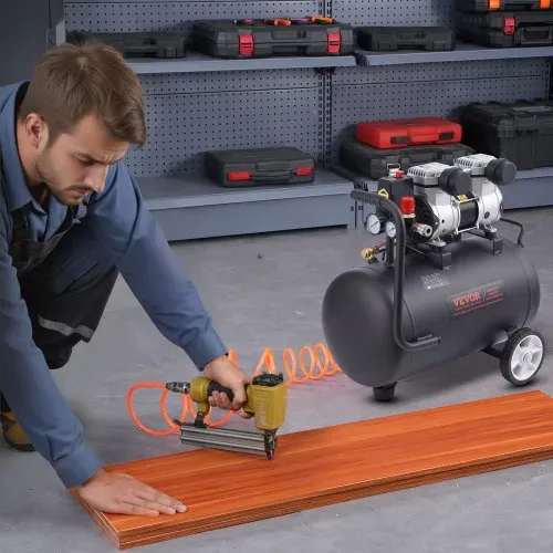 VEVOR-Luftkompressor, 8-Gallonen-Stahltank, 1 PS, 2,2 CFM bei 90 PSI, ölfreier Luftkompressor und max. 120 PSI Druck, 80 dB ultraleiser tragbarer Kompressor, für Autoreparatur, Reifenbefüllung, Spritzlackierung – Bild 7