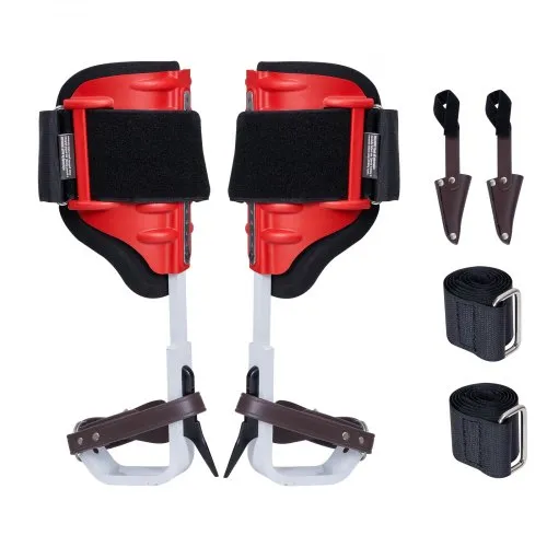 VEVOR Baumkletterspikes, 1 Paar Aluminium-Klettersporne, 350 lbs Tragkraft, Baumkletterausrüstung mit Gurten und Spike-Schutz, Baumpflegeausrüstung für Kletterer, Jagen, Obstpflücken, Rot VEVOR Baumkletterspikes, 1 Paar Aluminium-Klettersporne, 350 lbs Tragkraft, Baumkletterausrüstung mit Gurten und Spike-Schutz, Baumpflegeausrüstung für Kletterer, Jagen, Obstpflücken, Rot