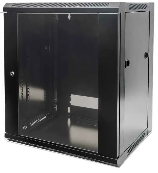 Intellinet 19″ Wandverteiler, 6 HE, 370 (H) x 570 (B) x 450 (T) mm, Flatpack, schwarz Intellinet 19″ Wandverteiler, 6 HE, 370 (H) x 570 (B) x 450 (T) mm, Flatpack, schwarz