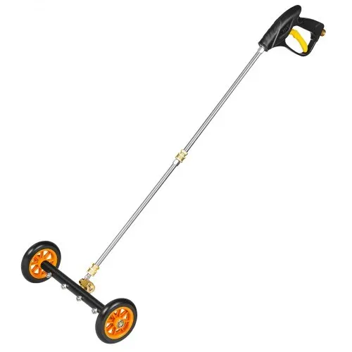 VEVOR 415 mm Hochdruckreiniger-Unterbodenreiniger, Edelstahl-Oberflächenreiniger, 4000 Max PSI, Winkeleinstellungsgetriebe, 4 Sprühdüsen, 2 verlängerte Stäbe für Auffahrt, Terrasse, Deck – Bild 10