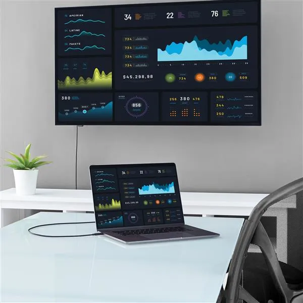 StarTech.com 2m USB-C auf HDMI Kabel - 4K 60Hz USB Typ C zu HDMI 2.0 Video Adapterkabel - Thunderbolt 3 kompatibel - Laptop zu HDMI Monitor/Display - DP 1.2 Alt Modus HBR2 - Schwarz – Bild 5