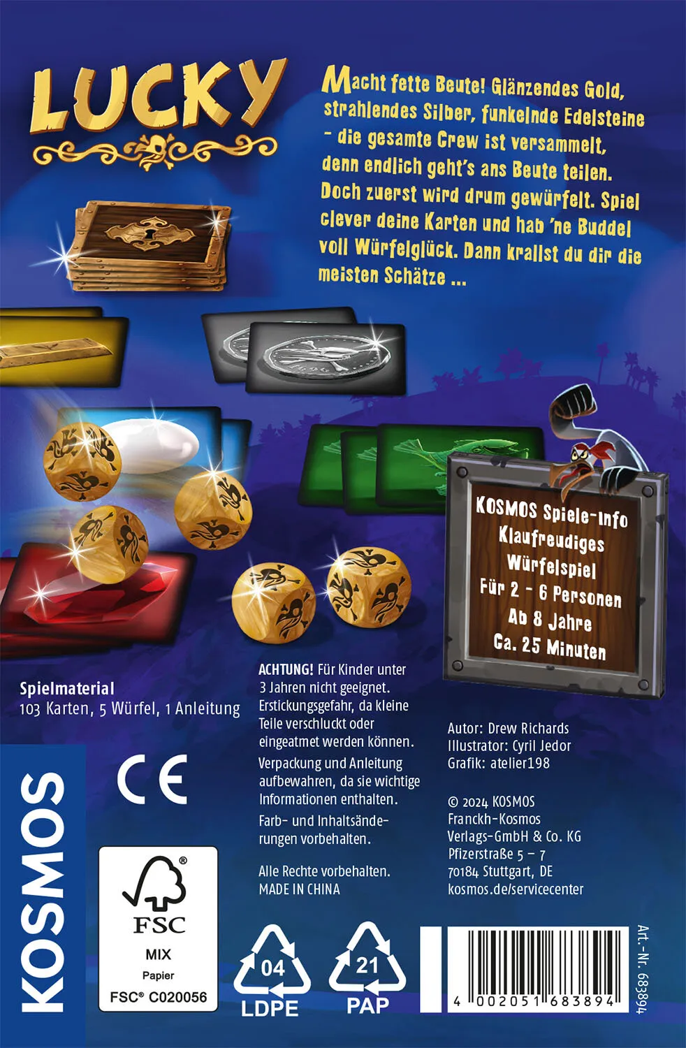 Kosmos Lucky 25 min Brettspiel Taktisch – Bild 2