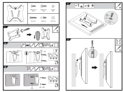 VESA Wandhalterung für Tablet, Monitore sehr flach mit Sicherungsmöglichkeit 7,5 &10 cm – Bild 2