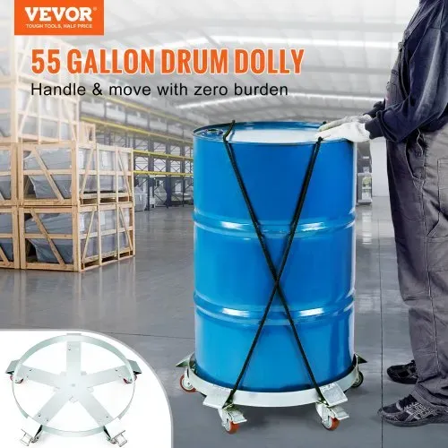 VEVOR Fassroller 250L Transportroller Kohlenstoffstahl Rollbrett Innendurchmesser Ø607mm Fasswagen mit 5 Universalrädern (2 mit Bremsen) Transportwagen zum Transport von Fass bis zu 567kg VEVOR Fassroller 250L Transportroller Kohlenstoffstahl Rollbrett Innendurchmesser Ø607mm Fasswagen mit 5 Universalrädern (2 mit Bremsen) Transportwagen zum Transport von Fass bis zu 567kg
